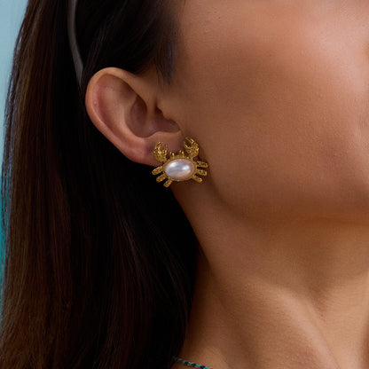 Ocean Treasure Crab Earrings