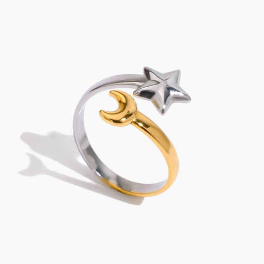Lunar Wish Open Ring - Silver