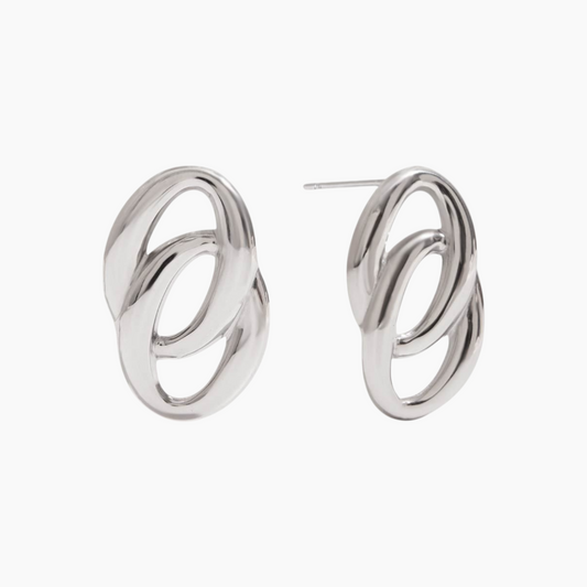 Linéa Loop Earrings - Silver
