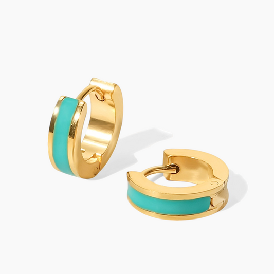 GlowPop Hoop Earrings – Aqua Rush