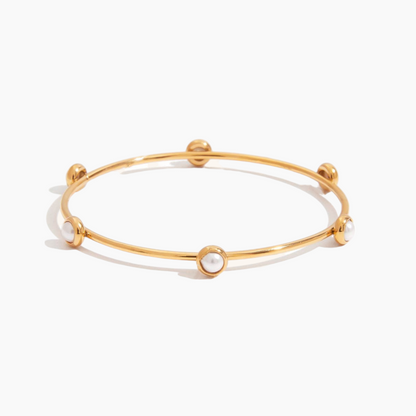 Luna Dot Pearl Bangle