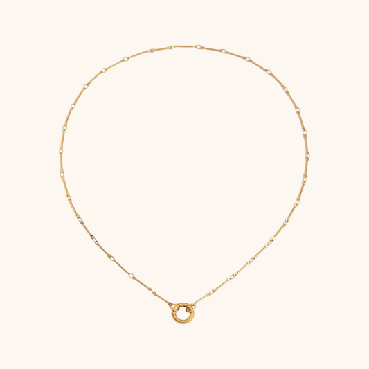 Golden Link Loop Necklace