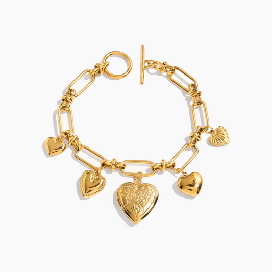 Heartlock Link Charm Bracelet