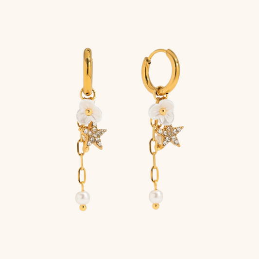 Starlit Bloom Drop Earrings