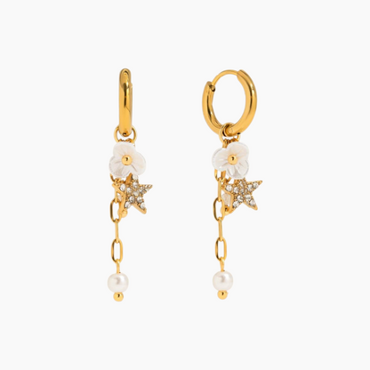 Starlit Bloom Drop Earrings