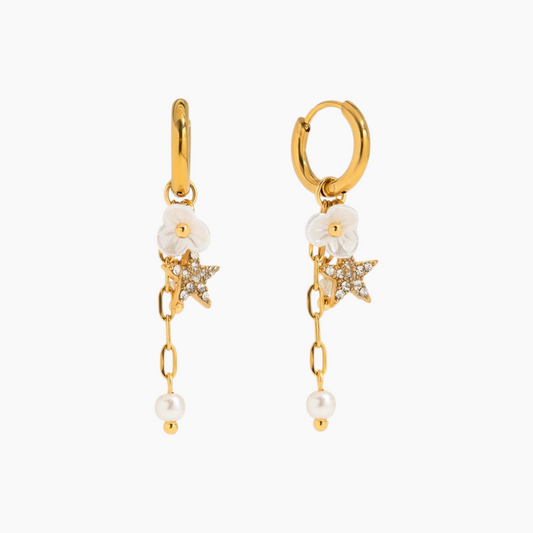 Starlit Bloom Drop Earrings