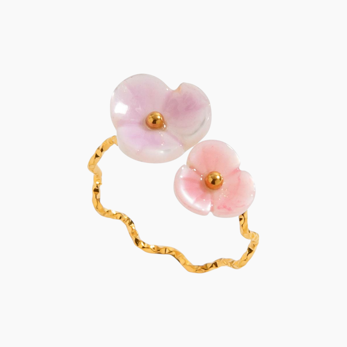 Duo Blossom Adjustable Ring