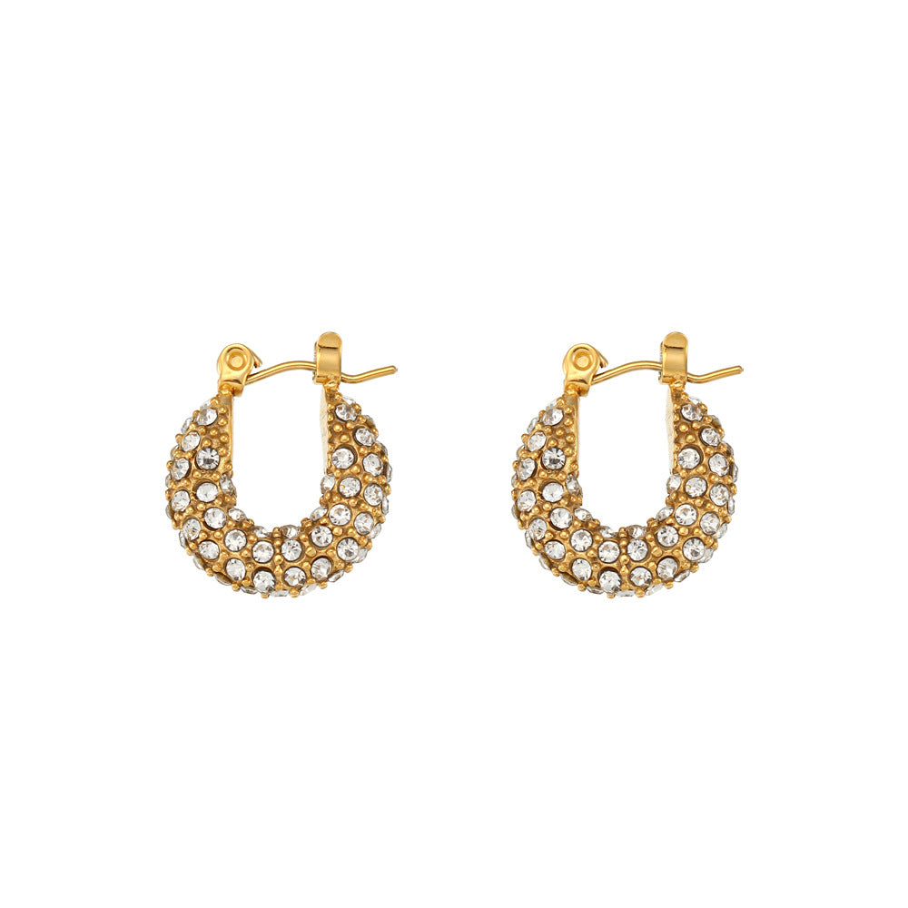 Luxe Pavé Hoop Earrings