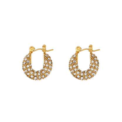 Luxe Pavé Hoop Earrings