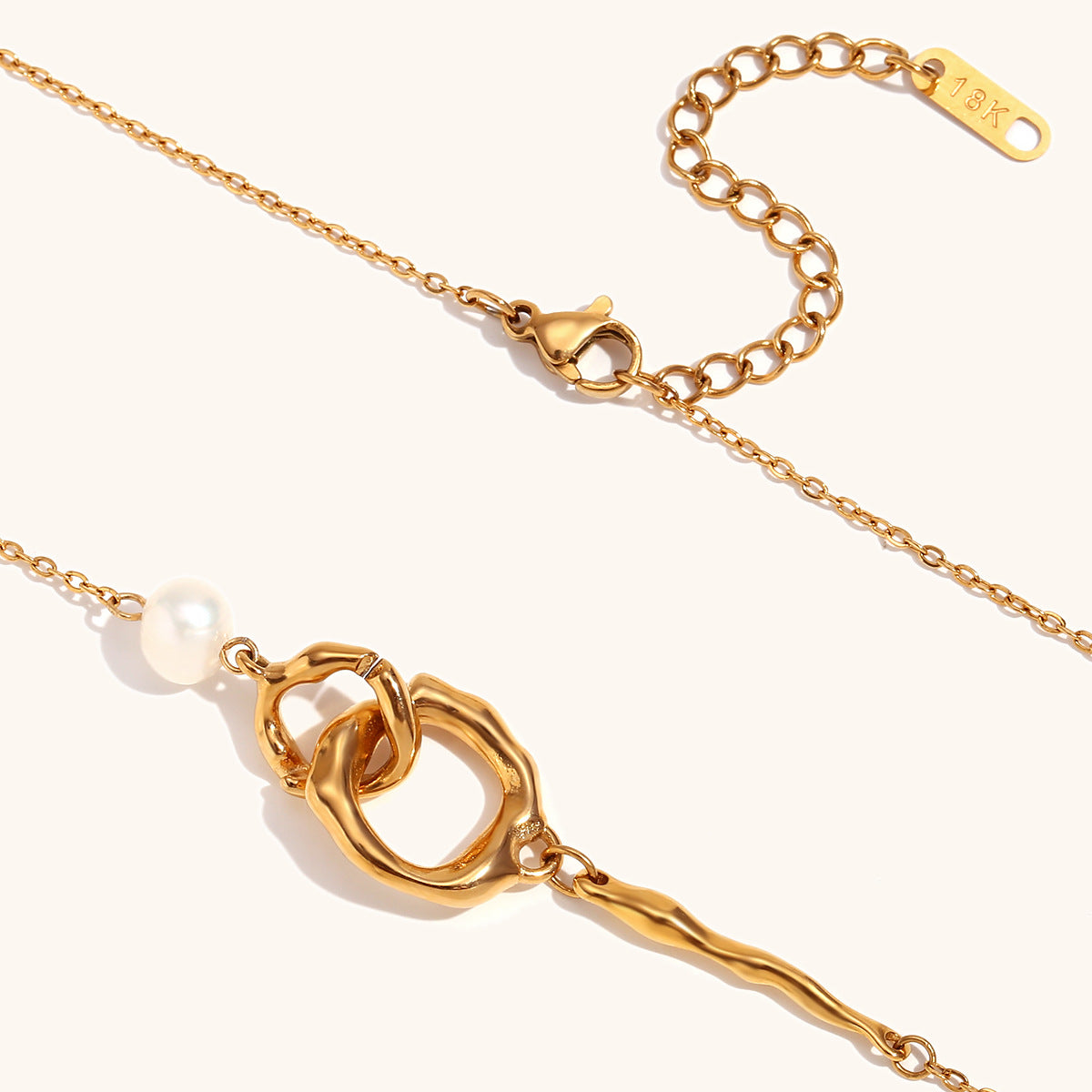 Organic Pearl Link Necklace