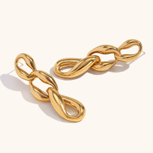 Bold Link Chain Drop Earrings