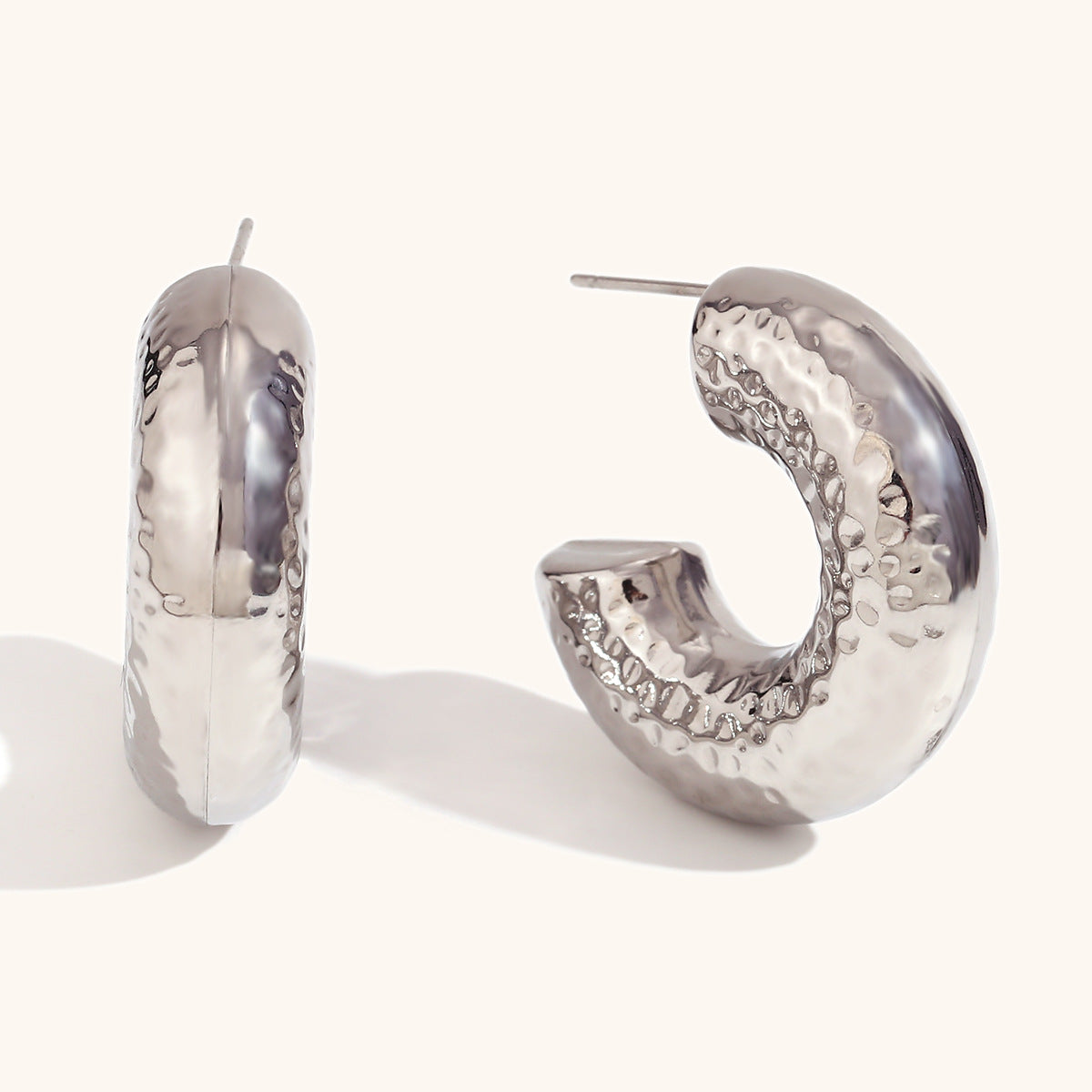 Aurora Textured Hoop Earrings