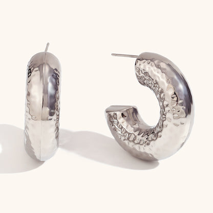 Aurora Textured Hoop Earrings