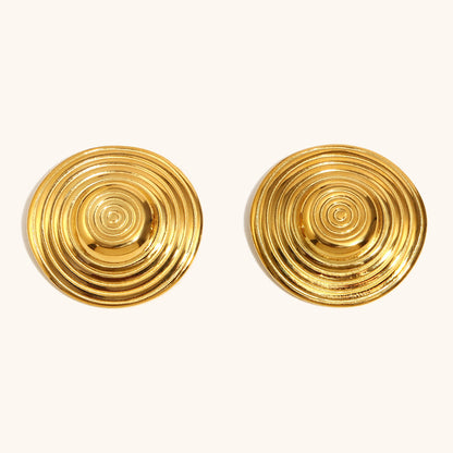 Eclipse Spiral Statement Earrings