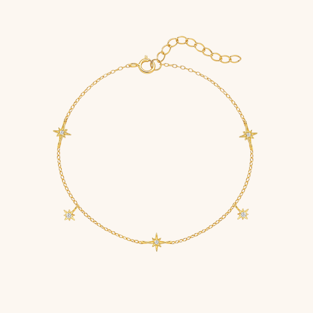 Geometric Starburst Zircon Bracelet