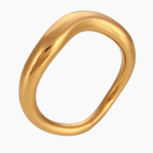 Modern Organic Wave Ring