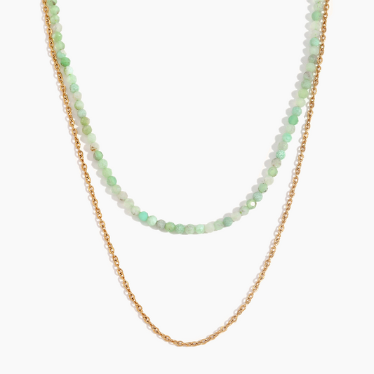 Emerald Drift Layered Necklace