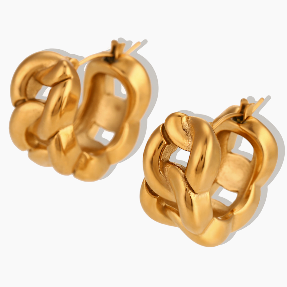 Bold Braided Hoop Earrings