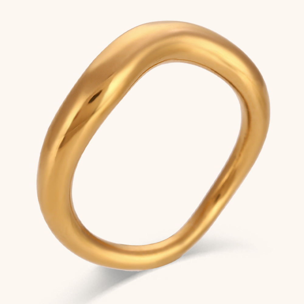 Modern Organic Wave Ring
