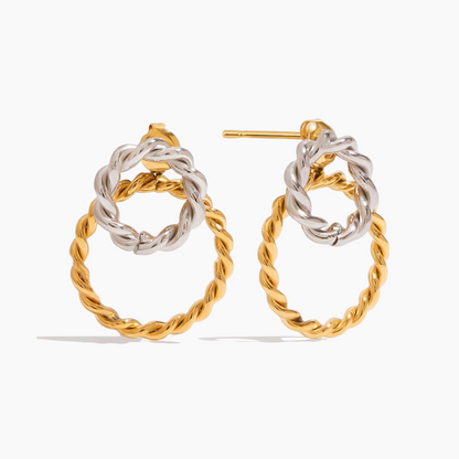 Twisted Duo-Tone Hoops