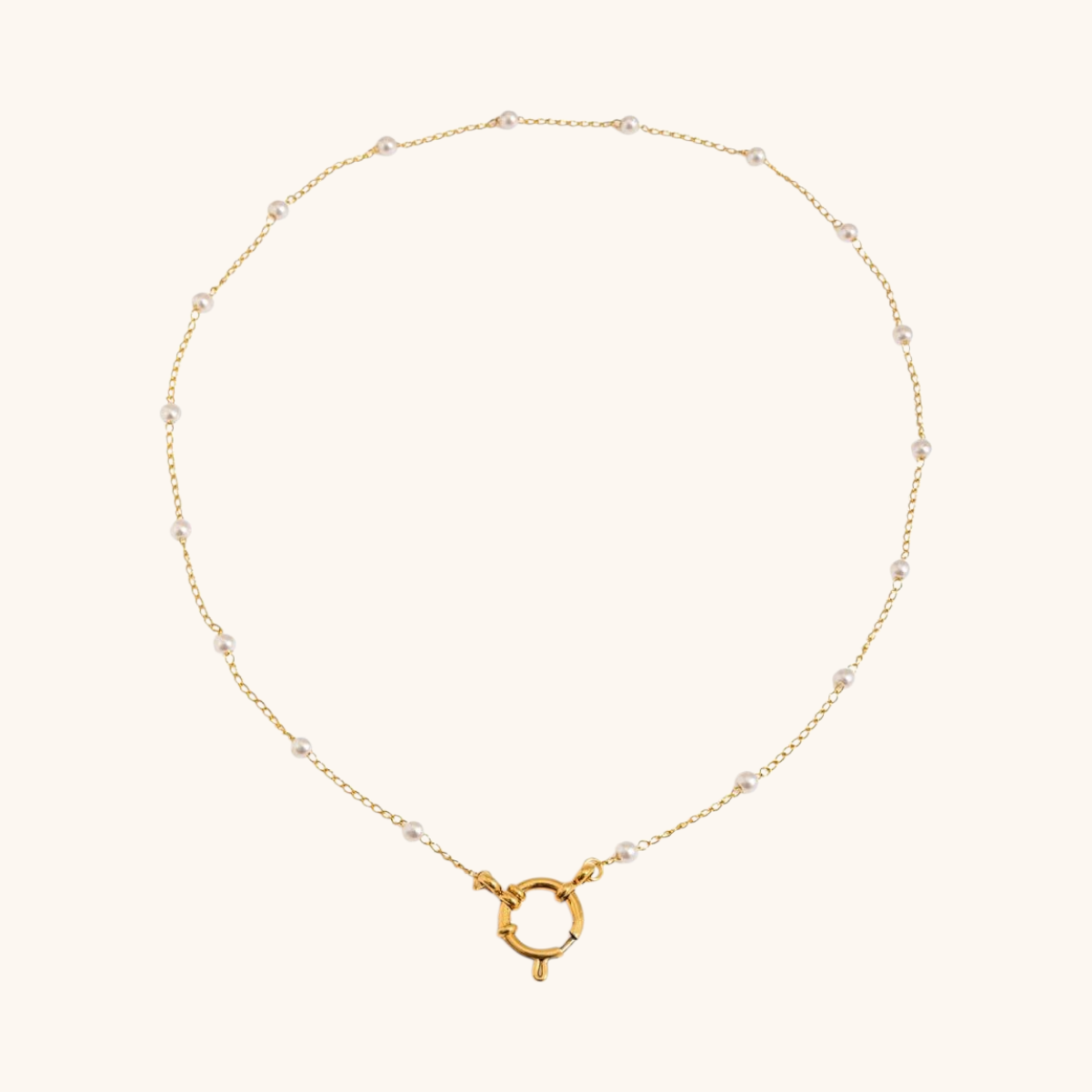 Pearl Accent Loop Necklace