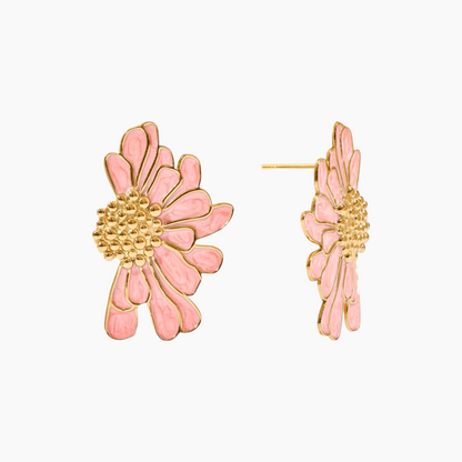 Petal Bloom Earrings - Pink