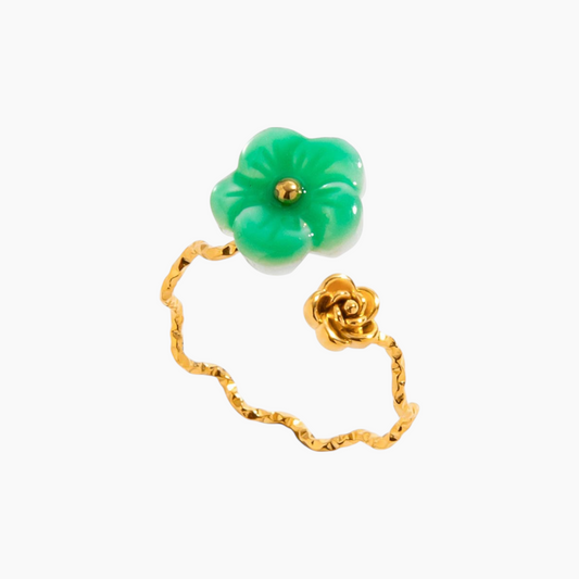 Verdant Bloom Adjustable Ring