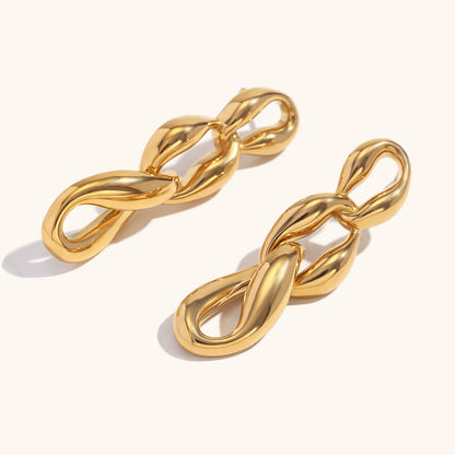 Bold Link Chain Drop Earrings