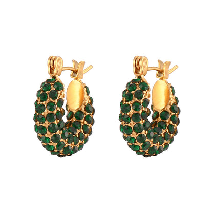 Luxe Pavé Hoop Earrings