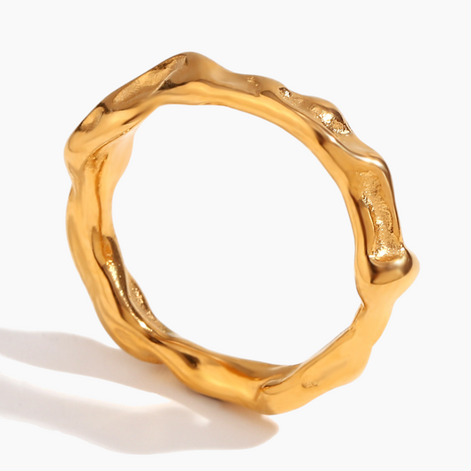 Molten Wave Textured Ring