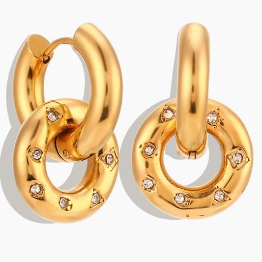 Celestial Orbit Hoop Earrings