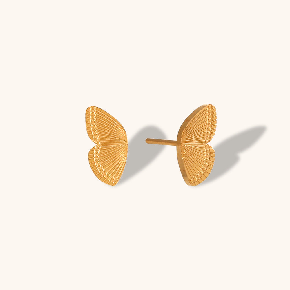 Butterfly Wing Stud Earrings