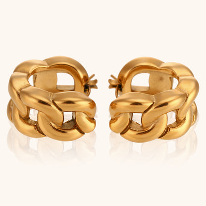 Bold Braided Hoop Earrings
