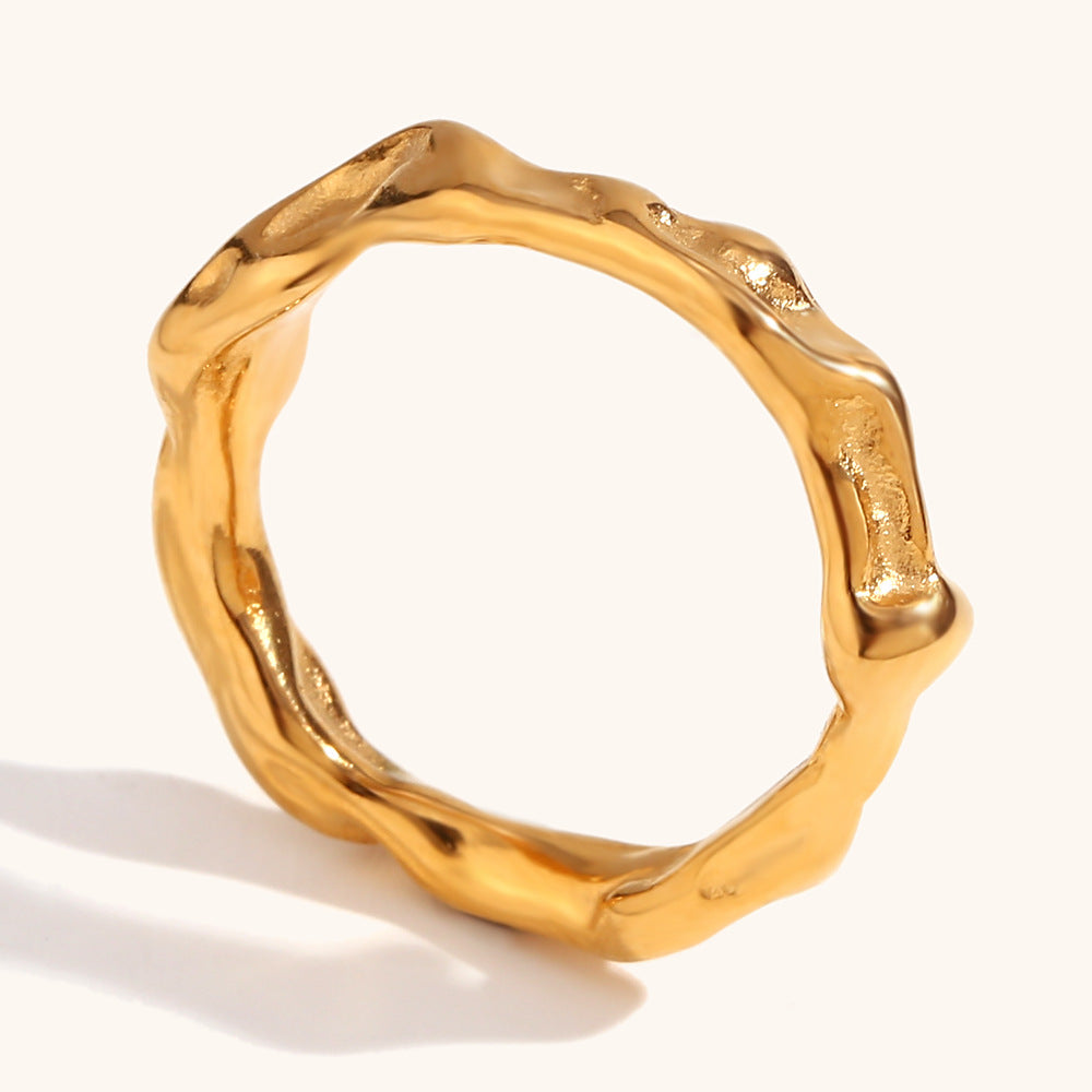 Molten Wave Textured Ring