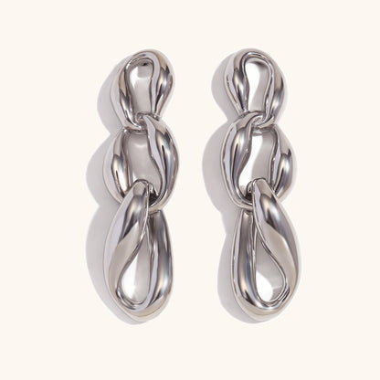 Bold Link Chain Drop Earrings