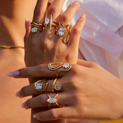 Radiant Twist Ring