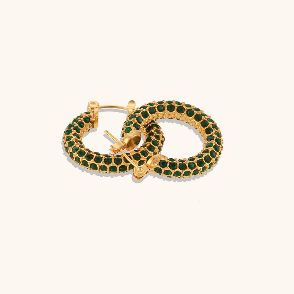 Luxe Pavé Hoop Earrings