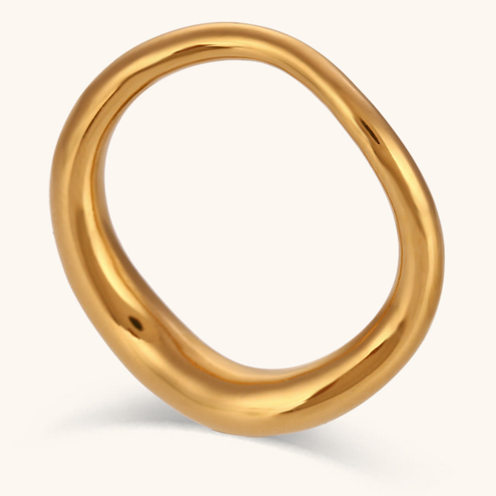 Modern Organic Wave Ring