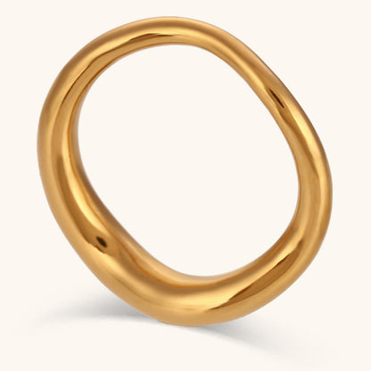 Modern Organic Wave Ring
