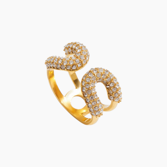 Duo Curve Pavé Ring
