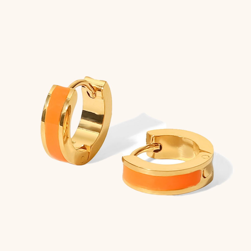 GlowPop Hoop Earrings – Sunset Beat