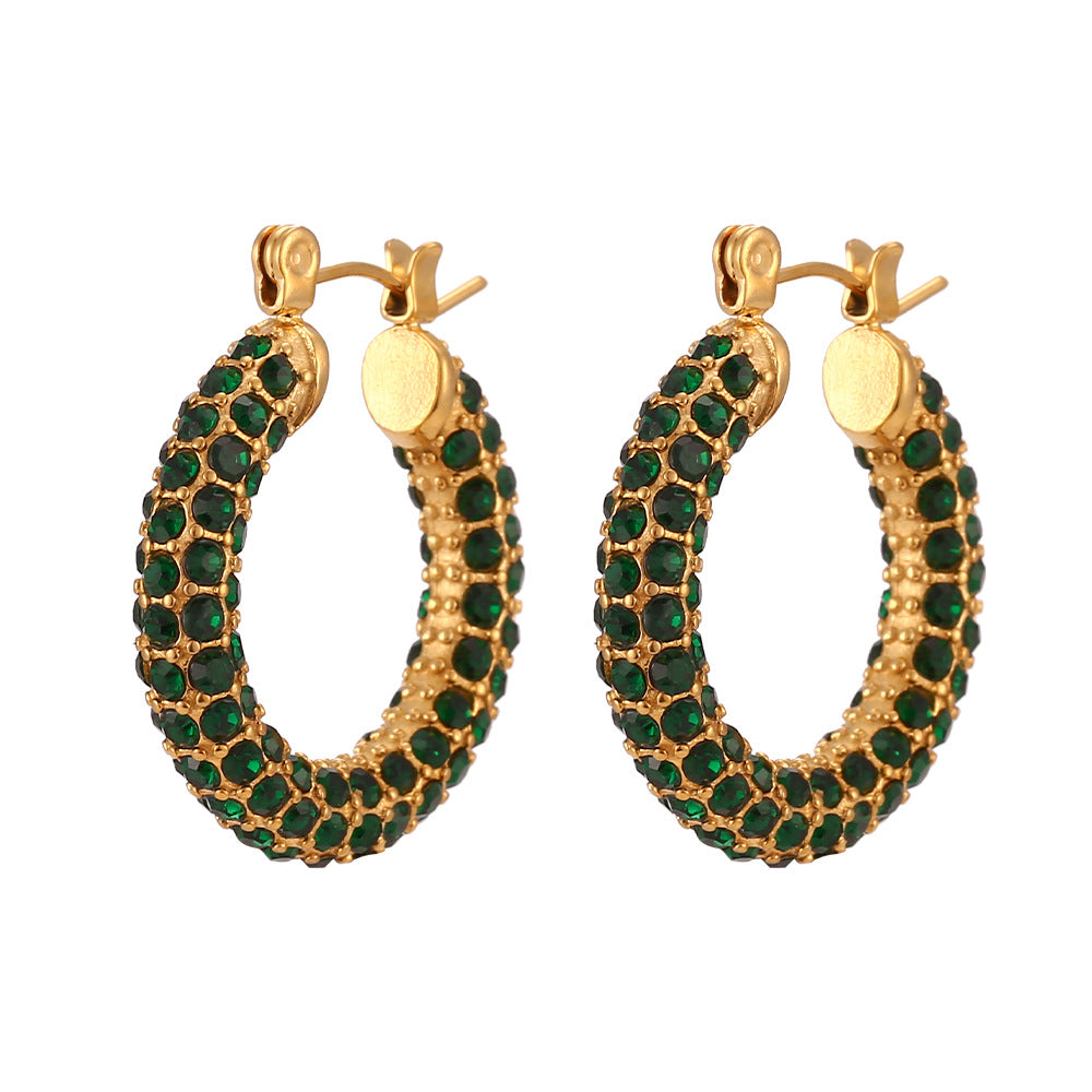 Luxe Pavé Hoop Earrings