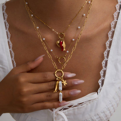Golden Link Loop Necklace