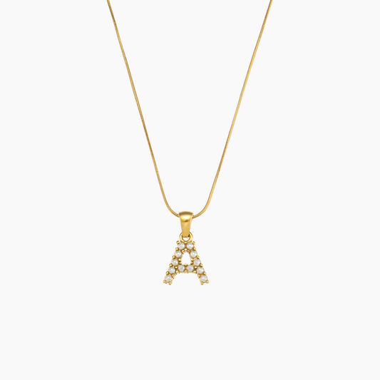 Pearl Initial Pendant Necklace