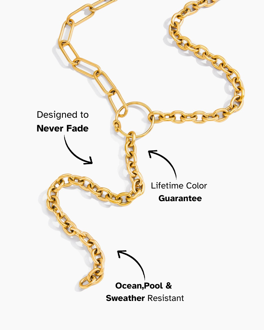Orbit Drop Chain Necklace