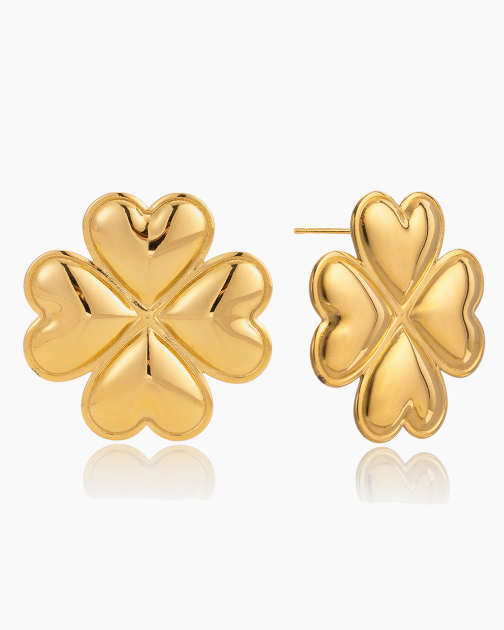 Radiant Clover Heart Earrings