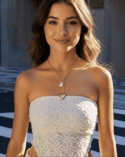 Romance Pearl Heart Necklace