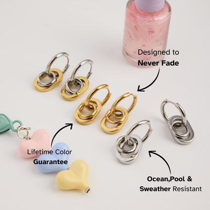 Modern chain hoop earrings for everyday wear