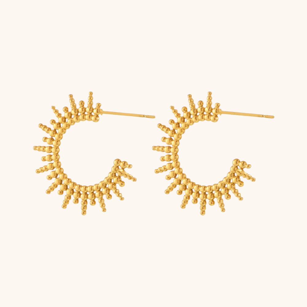 Sunburst Hoop Earrings