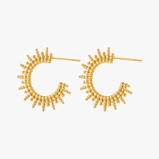 Sunburst Hoop Earrings